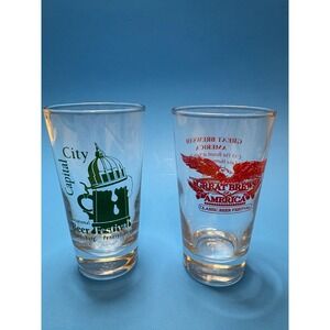 Vintage Pennsylvania Beer Festival Tasting Glasses Capital City Great‎ Brews 2oz